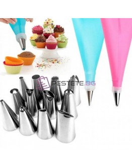 12бр сладкарски накрайници с пош